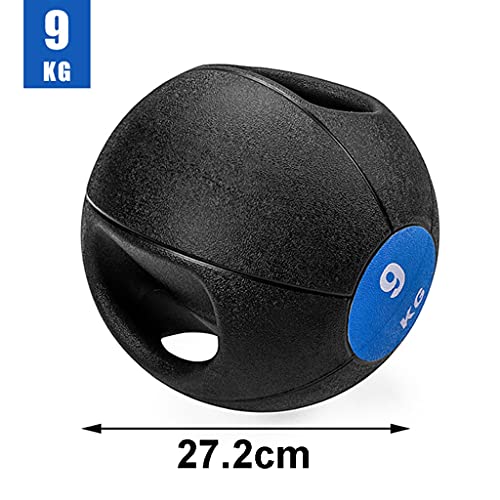 Medicine Ball Home Fitness Medicine Ball, Double Grip Rubber Ball, Core Muscle Training Solid Ball, 3-10kg (Size : 9kg)