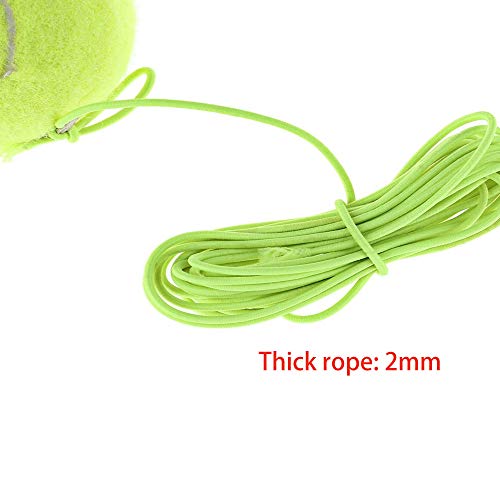 Schneespitze 5Pcs Tennis Ball and String Replacement,Self Practice Tennis Ball Trainer Resiliency Tennis Ball,Ball and Tether Replacement Tether Ball