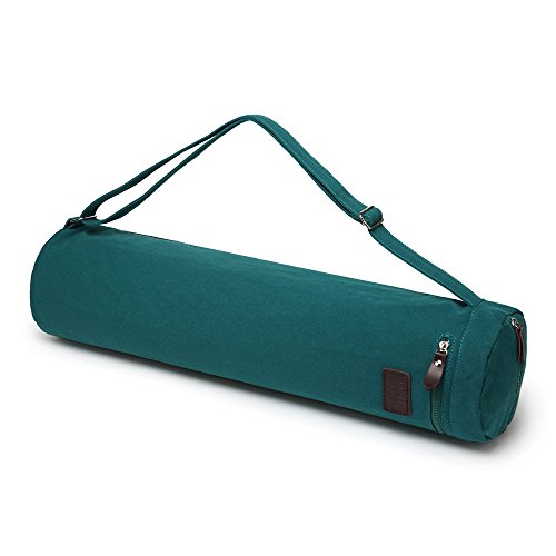 Fremous Yoga Mat Bag and Carriers for Women and Men - Portable Multifunction Storage Pockets Canvas Yoga Bags (Dark Green)