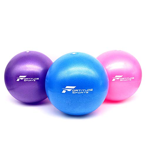 Fortitude Sports Yoga Ball 25cm | Mini Gym Ball for Pilates, Yoga, Fitness, Stability and Physical Therapy (Purple)