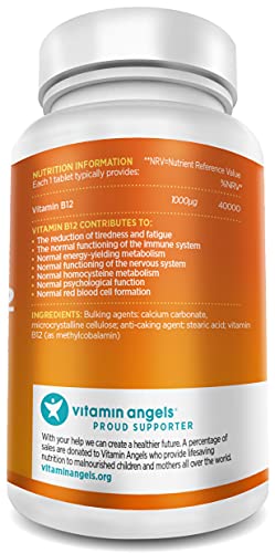 Vitamin B12 Methylcobalamin 1000mcg 450 Tablets (15 Month Supply) | Reduction of Tiredness and Fatigue & Normal Function of The Immune System