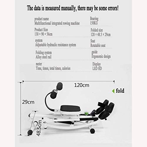 Rowing Machines, Rowing Machine,Home Foldable Magnetic Resistance Rowing Machine,Abdomen Stovepipe Rowing Device,with 12 Resistance Levels 3 Grades Slope