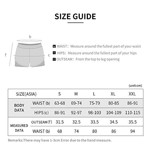 Lixada Women Running Shorts 2-in-1 Double Layer Elastic Waistband Sport Shorts No-Chafing Quick Drying Breathable Workout Fitness Active Yoga Jogging Shorts