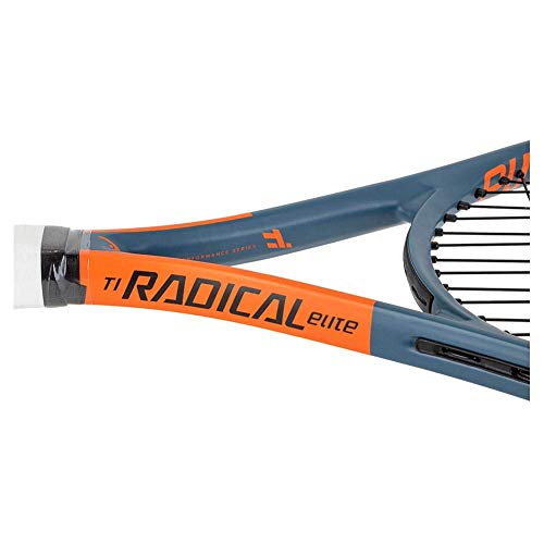 HEAD Ti. Radical Elite Tennis Racket - Pre-Strung Head Light Balance 27 Inch Racquet, 4 3/8 In Grip, Gray/Orange
