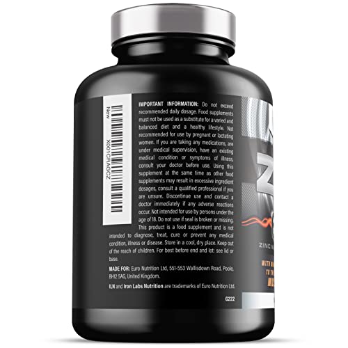 ZM6 - High Strength Zinc Magnesium Supplement - Zinc & Magnesium for Muscle Function - Zinc Magnesium Booster - 360 Vegetarian