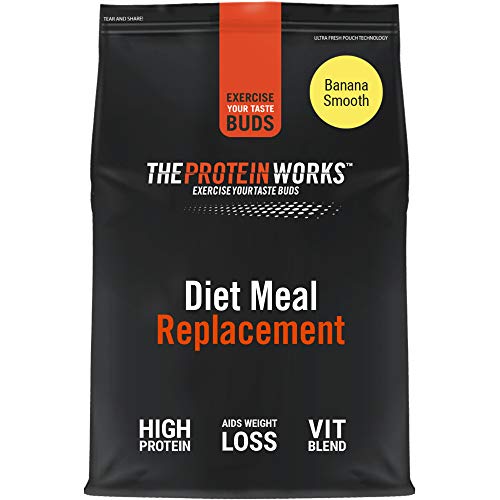 THE PROTEIN WORKS Diet Meal Replacement Shake | Nutrient Dense Complete Meal | Immunity Boosting Vitamins, Affortable | Healthy And Quick | Banana Smooth | 500 g