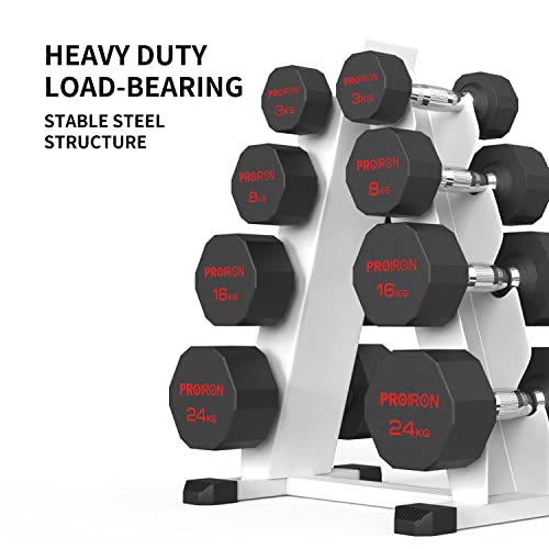 PROIRON Dumbbell Rack Stand Heavy Duty 300kg Load, 4-Tier Steel Weight Rack Stand, A-Frame weight Dumbbell storage Rack, Dumbbell Holder for Home Gym Exercise Fitness Equipment