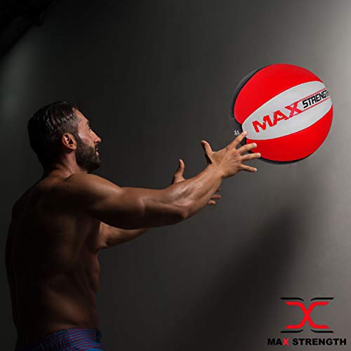 MAXSTRENGTH Heavy Duty Maya Leather Medicine Ball Fitness Gym Weight Training Exercise 8kg/10kg/12kg/15kg (12)