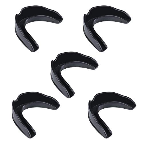 Slim Fitness SET OF 5 Professional Dental Guard Teeth Grinding Gum Shield Mouth guard Boxing judo MMA Thai boxing Basketball Ice hockey and for all other sports available in five colours (Black)