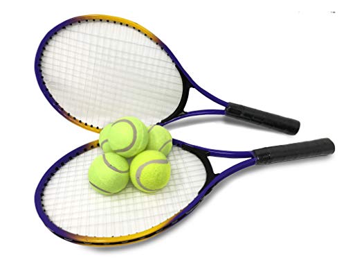 E-Deals Two Tennis Racket and Five Tennis Balls Set for children
