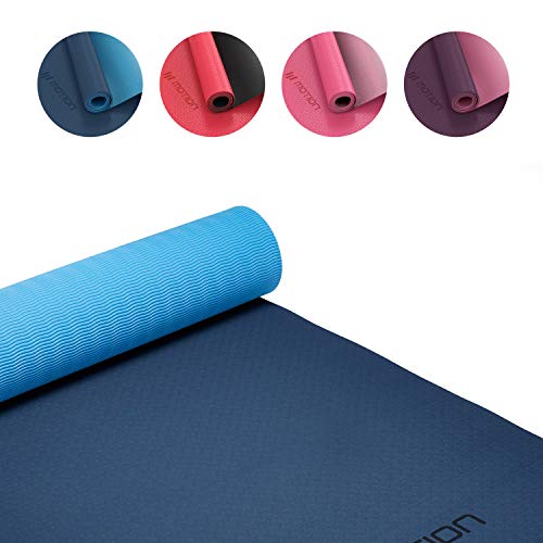 Yoga Mat Classic Pro Yoga Mat TPE Eco Friendly Non Slip Fitness Exercise Mat. Workout Mat for Yoga, Pilates and Gymnastics 183 x 61 x 0.6CM (Pink)