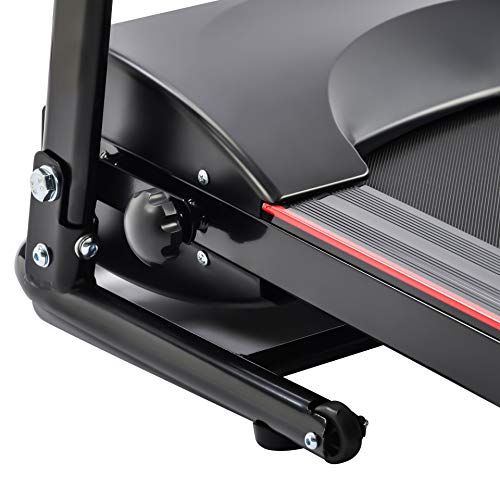 Black Electric Treadmill with Bluetooth MP3 and 3 manual inclines