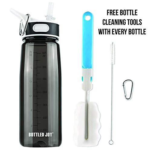 Personalised Water Bottle With Straw - 800ml - Love Drinking - School Water Bottles - Gym Bottle - Bpa Free - Metal Clip For Island Cycling Sports - Stay Cool Add Your Custom Name Bottled (Clear)