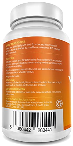 Vitamin B12 Methylcobalamin 1000mcg 450 Tablets (15 Month Supply) | Reduction of Tiredness and Fatigue & Normal Function of The Immune System