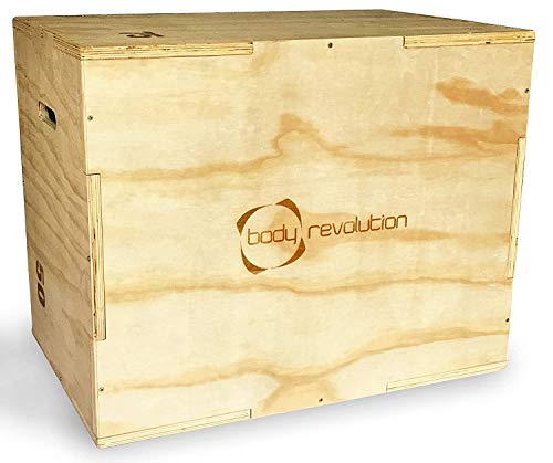 Body Revolution Wooden Plyo Box - 3in1 Heights - 50cm, 60cm and 75cm (20