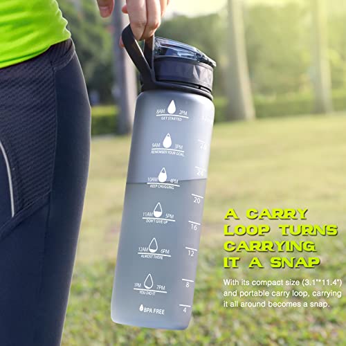 FULDENT Sports Water Bottle 1L, 750ML Leakproof Design Water Bottle, BPA Free Tritan Plastic Drinking Bottle for Teenager, Adult, Sports, Hiking, Gym, Fitness, Outdoor, Cycling, School & Office