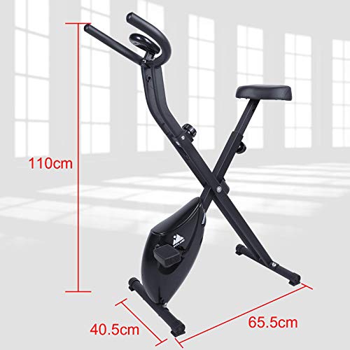EVOLAND Foldable Exercise Bike with 8 Resistance Levels, Cardio-Training Indoor Bike for Adults, 265LBS Max Load