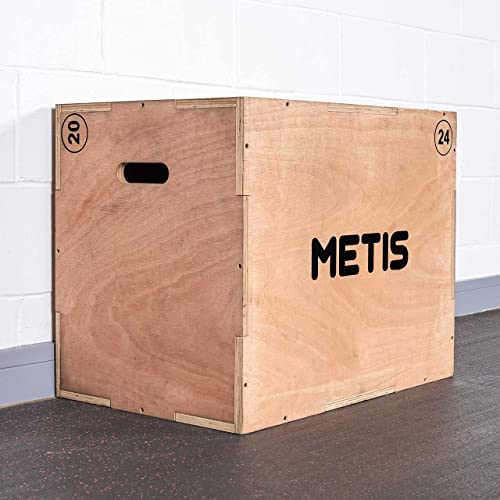 METIS Gym Plyometric Jump Box - Gym Equipment for Home Gym & Commercial Gym | 3-in-1 Plyo Box Exercise Equipment to Aid Strength Training | 20