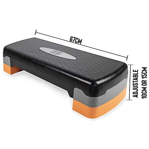 Phoenix Step Bench Phoenix Fitness Aerobic Fitness Stepper - Adjustable Height 2 Levels A ...