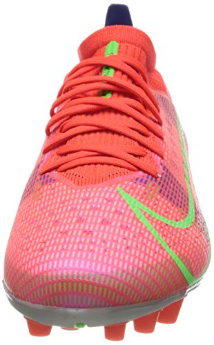 Nike Unisex Vapor 14 PRO AG Soccer Shoe, BRT Crimson MTLC Silver Indigo Burst White Rage Green, 4 UK