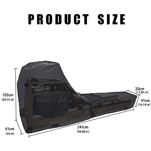 Tonhui Rowing Machine Cover, Fitness Equipment Covers Protective Cover Dustproof Waterproof Cover and Water-Resistant Stationary Fitness Fabric Ideal for Indoor