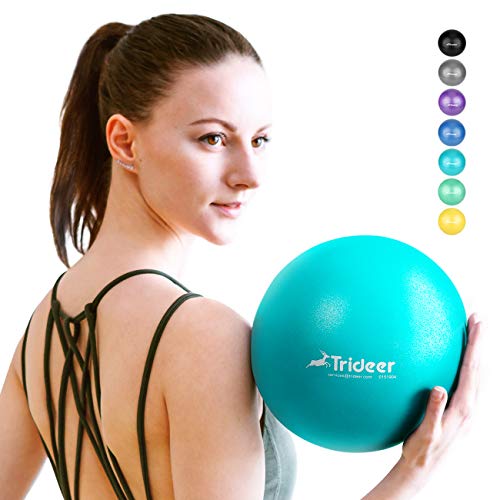 Trideer 23cm Soft Pilates Ball, 9 Inch Exercise Ball, Barre Ball, Mini Gym Ball, Pilates, Yoga, Core Training and Physical Therapy, Improves Balance (Office & Home & Gym)