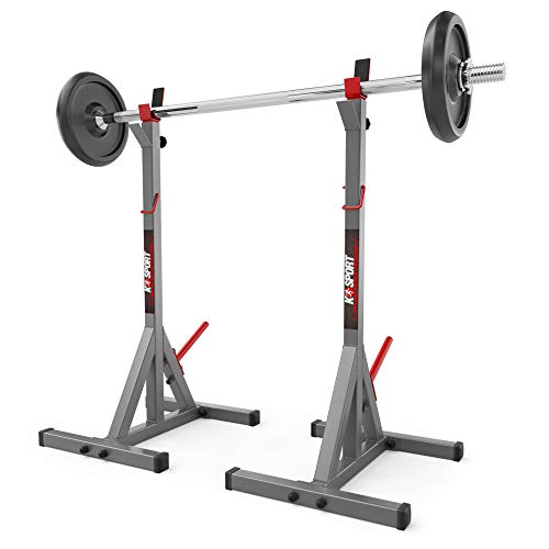 K-Sport Olympic Squat Rack Power Stands Barbell Adjustable Press Weight Home