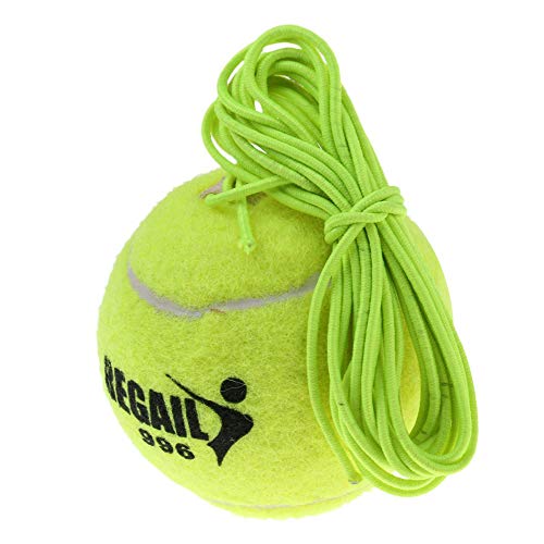 Schneespitze 5Pcs Tennis Ball and String Replacement,Self Practice Tennis Ball Trainer Resiliency Tennis Ball,Ball and Tether Replacement Tether Ball