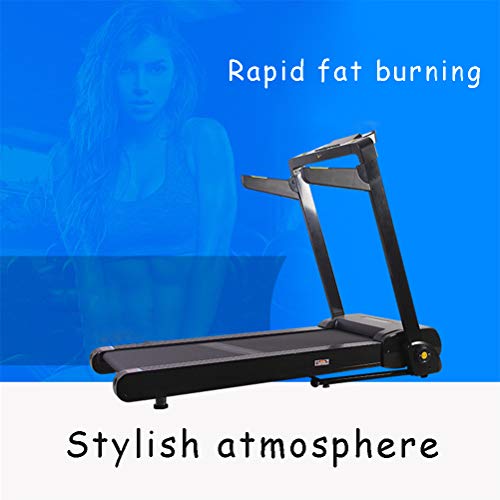 Kexia Electric Treadmill, Folding Mute, Black Steel Non-Slip Running Shock Absorbing Spring Multi-Function Display, for Aerobics Fitness