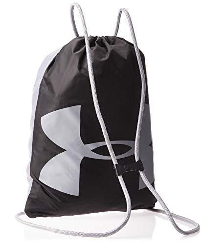 Under Armour Ozsee Sackpack, Carry-All Gym Rucksack for Men and Women, Running Bag with Chest Clip and Drawstring Unisex, Black (Black/Steel/Steel (001)), one size