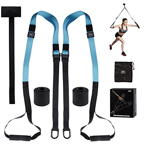Aedcbaide Suspension Trainer, Fitness Suspension System Training Kit Suspension Straps Bodyweight Home Resistance Kit Suspension Trainer Home Gym Workout Equipment for Working Out Indoor Outdoor