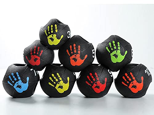 Medicine Ball Double Handle Fitness Ball, Male And Female Core Strength Training Aerobics Rubber Ball, 3kg/4kg/5kg/6kg/7kg/8kg/9kg/10kg (Size : 3kg/6.6lbs)