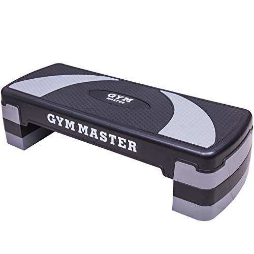 GYM MASTER Adjustable Aerobic Stepper Home Cardio Workout Equipment - 3 Level