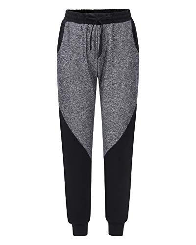 SUNNYME Jogging Bottoms for Ladies Tracksuit Bottoms Womens Casual Jogger Trousers Pants Drawstring Waist Pants with Pockets A-Dark Grey XXL