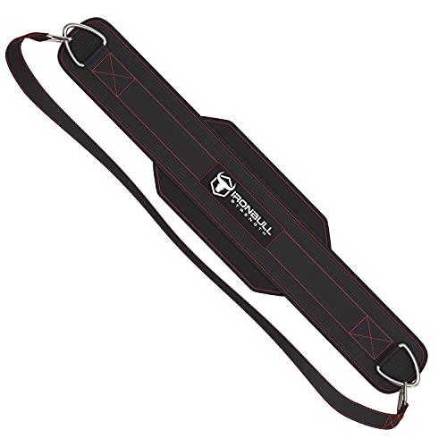 Iron Bull Strength Nylon Dip Belt - Weight Belt with Nylon Strap Chain for Lifting Weights - Perfect for Weighted Pullup, Dips, Squats and Weightlifting - for Men and Women