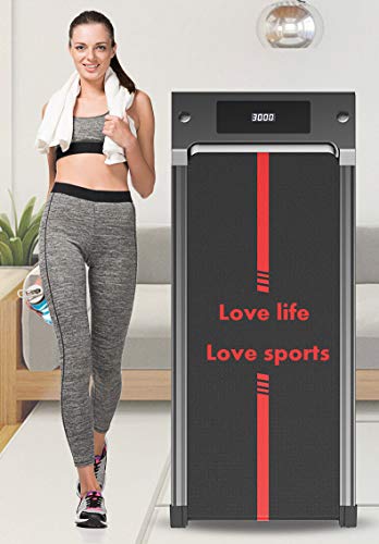 Electric Treadmill, Home Walking Machine, Easy To Fold, Space-Saving Design with LED Screen, Audio Speaker, Shock Absorption And Remote Control,Black