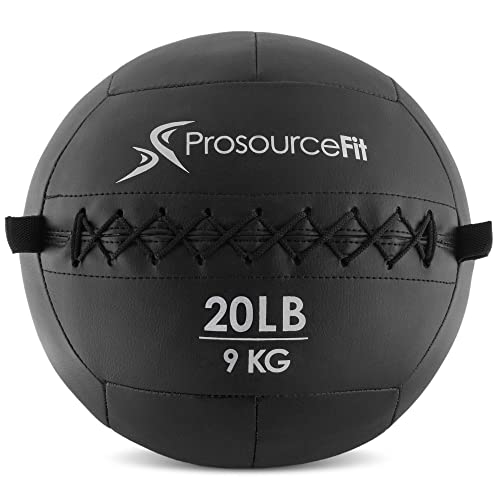 ProsourceFit Soft Medicine 20 Lb Ball for Full Body Exercises, Black
