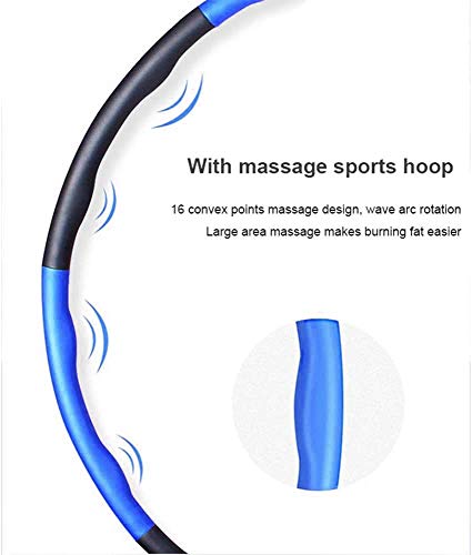 Hula Hoop for Adults Kids, Weighted Hoola Hoop for Fitness Exercise Gym, Adjustable Width 75-95cm(28.7-37.4in), Gift for Youth Adults (Color : Blue)