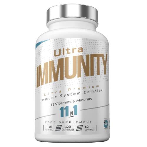 Immune System Booster Supplement Ultra Immunity | Premium Immune System Support | Vitamin D, Vitamin C, Zinc, B12, Multivitamin 180 Capsules