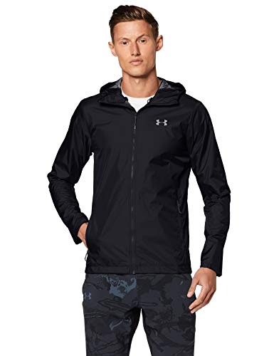 Under Armour Forefront Rain Jacket Jacket, Men Black, Black / / Steel (001), X-Large