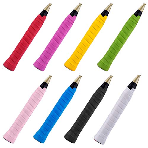 8 Pieces Tennis Badminton Racket Overgrip for Anti Slip and Absorbent Grip, Assorted Color