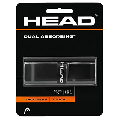 HEAD Unisex's Docena 03/04 Dual Absorbing Racquet Grip, Size One, Multi-Colour/Black