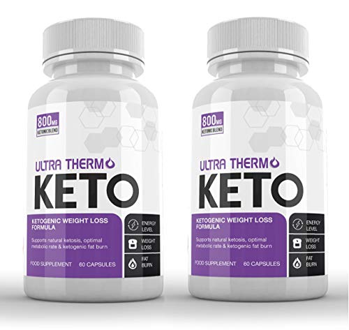 Ultra Thermo Keto (2 x 60 Capsules) KETOGENIC Weight Loss Formula - Keto Capsules for Men & Women - Burn Body Fat & Weight - Keto Diet - Raspberry Ketones Extract-SUPPLEMENT PARADISE