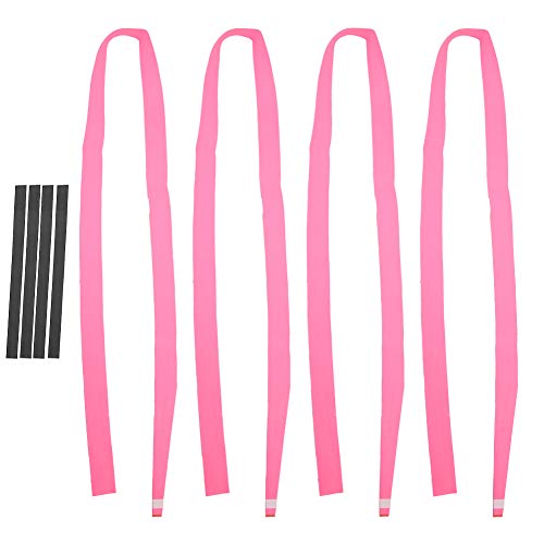 Keenso 4PCS Racket Grip,Badminton Tennis Over Grip Tape,Breathable Holes,Sweat Absorbing,Anti Slip,Replacement PU Racquet Grip(Pink)