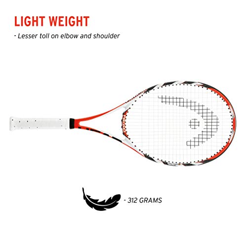 Head Pre Stringed Racket HEAD Microgel Radical Tennis Racket - Pre-Strung 27 Inch Adult Racquet ...