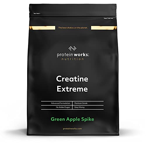 Protein Works - Creatine Extreme Powder, Creatine Formula, Premium Grade Supplement For Lean Muscle Growth, With Beta Analine, Green Apple Spike, 400 g