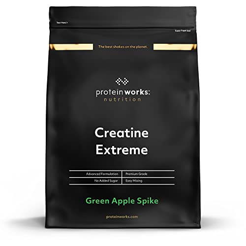Protein Works - Creatine Extreme Powder, Creatine Formula, Premium Grade Supplement For Lean Muscle Growth, With Beta Analine, Green Apple Spike, 400 g - Gym Store