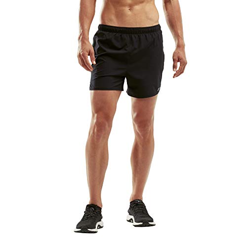 2XU Men's Xvent Shorts, Black/Silver Reflective, X-Large