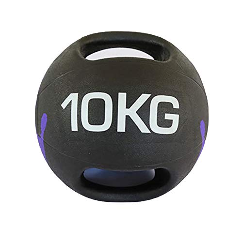 Yajun Medicine Ball Dual Grip Exercise Heavy Ball Palm Print Style Rubber Fitness Balance Training Solid Gravity Sport Home Gym,3kg