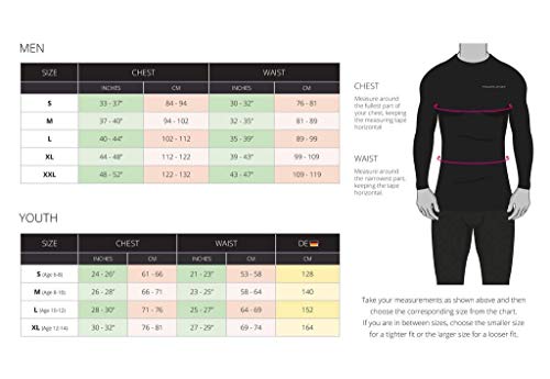 PowerLayer Men's Compression Base Layer Top Long Sleeve Under Shirt - Mock Neck - Cabernet, S